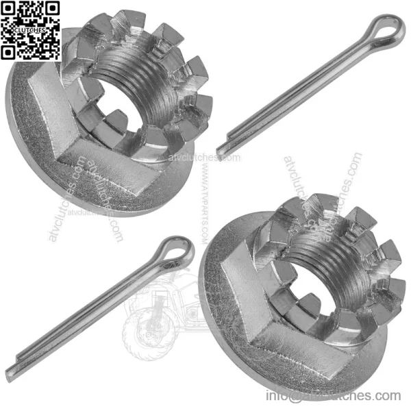 Set of 2 Rear Axle Castle Nuts & Pins for Honda TRX450R 2005-2009