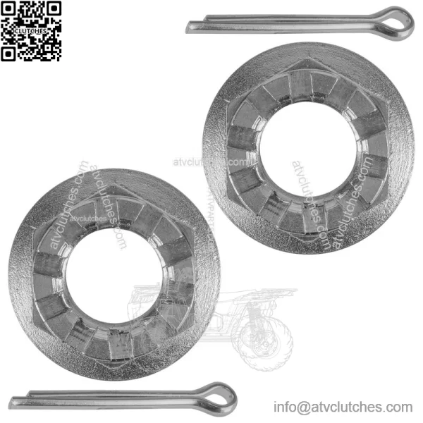 Set of 2 Rear Axle Castle Nuts & Pins for Honda TRX450R 2005-2009 - Image 4