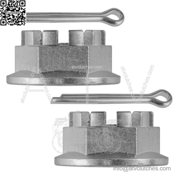 Set of 2 Rear Axle Castle Nuts & Pins for Honda TRX450R 2005-2009 - Image 5