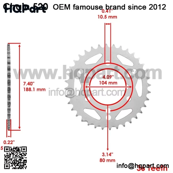 Polaris crambler 00 X4 000-2011 -Ring rive hain  prockets it - Image 4