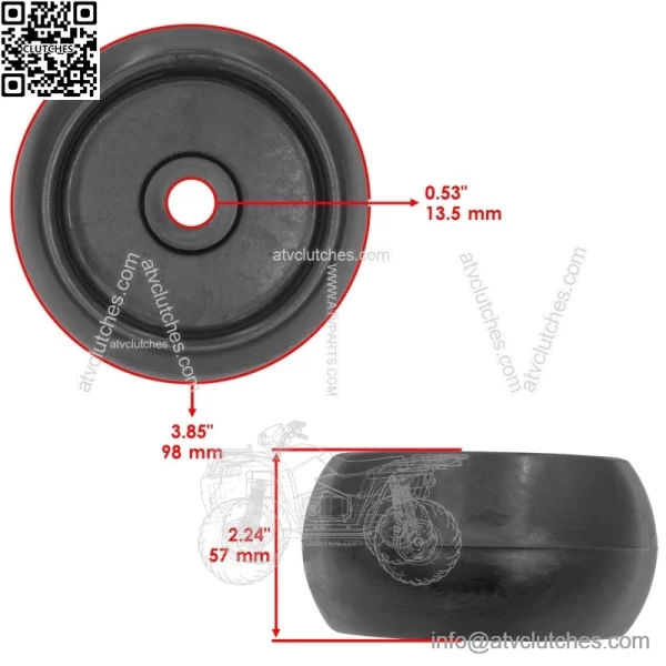 Deck Wheels w/ Hardware Kit for Ferris F50XT F125XT F150XT F200XT F160Z F210Z - Image 2