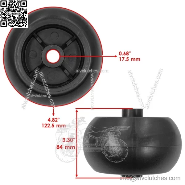 300365J Deck Wheel Roller for Dixie Chopper Eagle / Eagle HP 2018 Mower - Image 2