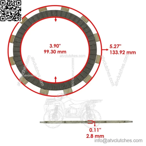 Clutch Friction w/ Steel Plates & Gasket Kit for Kawasaki Z250SL BR250 2014-2018 - Image 2