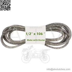 1/2 x 106 inch Lawn Mower Cutting Belt Pull Belt with Kevlar Replacement for Husqvarna AYP 532405143 584453101 Craftsman 7133156