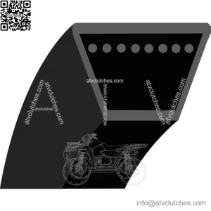 4LK90: Husqvarna Ride-On Mower V-Ribbed Belt - Jonsed Model LT960 (12 Channels) - 12.7mm - 12.7 x 8mm - External Length: 90 inches - 286mm - 20 mm Outline - R