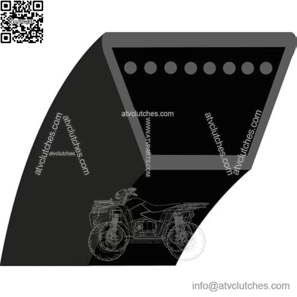4LK97: V-shaped belt for Husqvarna Ride-On mowers - Jonsed 97 cm rear suspension (from 08/2014) - 12.7 mm - 12.7 x 8 mm - External length: 946.83 mm - Nr
