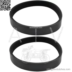 2 pcs. 6PJ348 rubber drive belt for electric mower, synchronous belt circumference 348 mm width 14 mm, suitable for most mowers