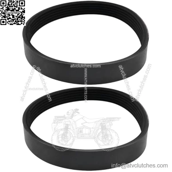 2 pcs. 6PJ348 rubber drive belt for electric mower, synchronous belt circumference 348 mm width 14 mm, suitable for most mowers