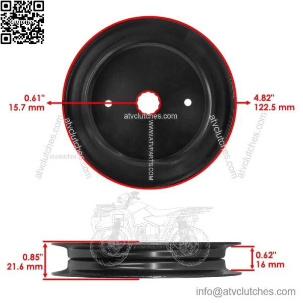 126123 126124 603988 52" Deck Idler Pulley For Hustler Raptor / Raptor Limited - Image 3