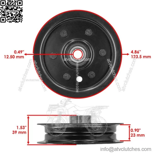 126123 126124 603988 52" Deck Idler Pulley For Hustler Raptor / Raptor Limited - Image 4
