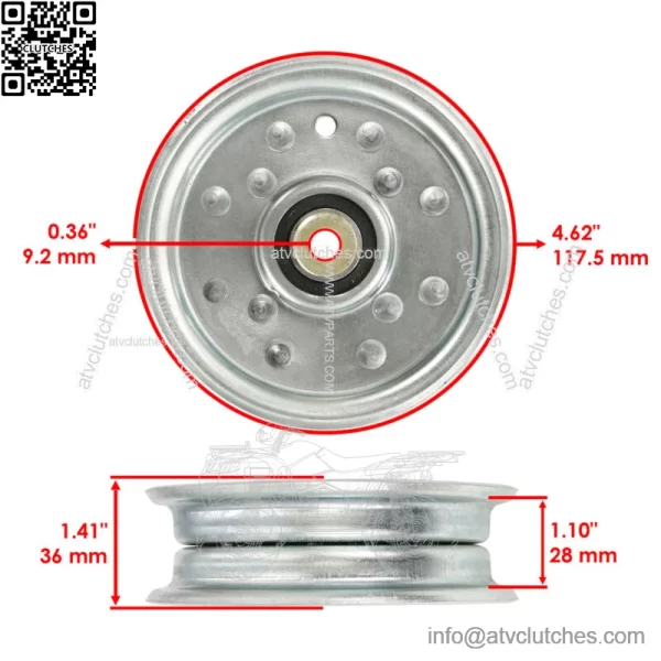 1757823YP 7034422SM 48" 52" Deck Pulley For Snapper ZT 21548 ZT 21552 ZT 2348 - Image 2