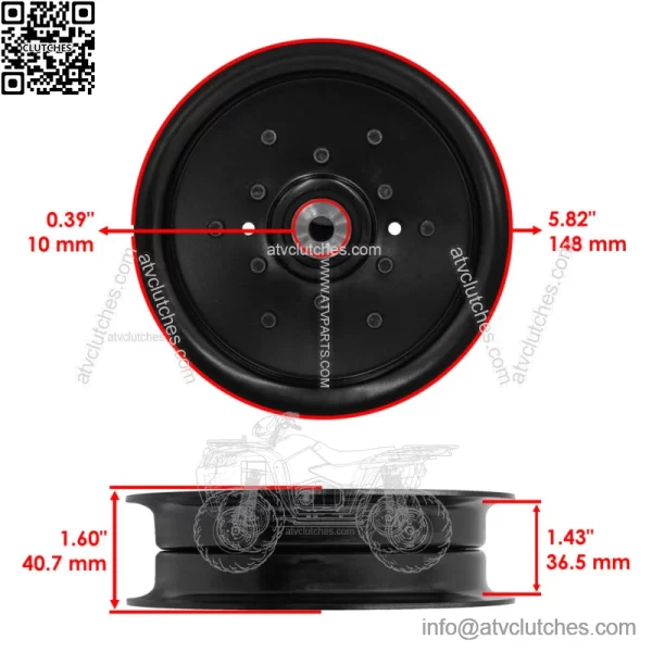 1757823YP 7034422SM 48" 52" Deck Pulley For Snapper ZT 21548 ZT 21552 ZT 2348 - Image 3