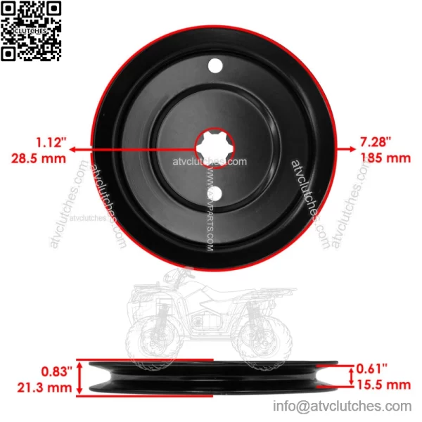 956-04002 956-04015 756-0981 756-04209 Drive Pulley & Belt For Cub Cadet LT1040 - Image 5