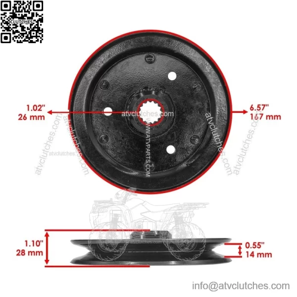116-0675 1160675 52" Deck Spindle Pulley for Exmark Lazer Z E-Series Zero-Turn - Image 2