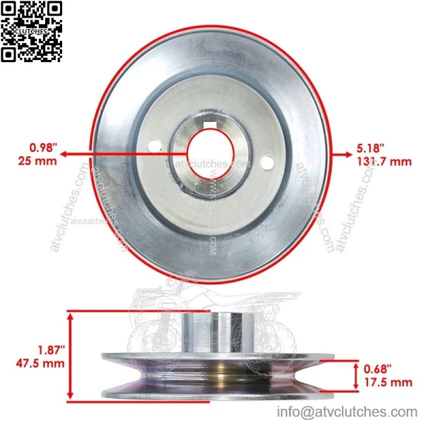 52" Deck Spindle Pulley For Scag Freedom Z SFZ52-24KT / Liberty Z SZL52-23FR - Image 2