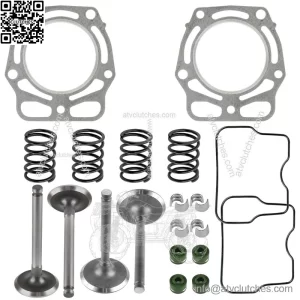 Cylinder Head Intake & Exhaust Valve Kit for Kawasaki Mule 2510 KAF620A 1994-98