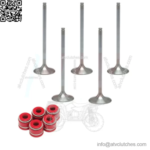 YFZ450 YFZ 450 Stock OEM Replacement Intake Exhaust Valves RED Seals - Image 2
