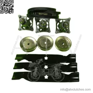 Husqvarna YTH24K48 48" Lawn Mower Deck Rebuild Kit Spindles Blades Belt Pulleys