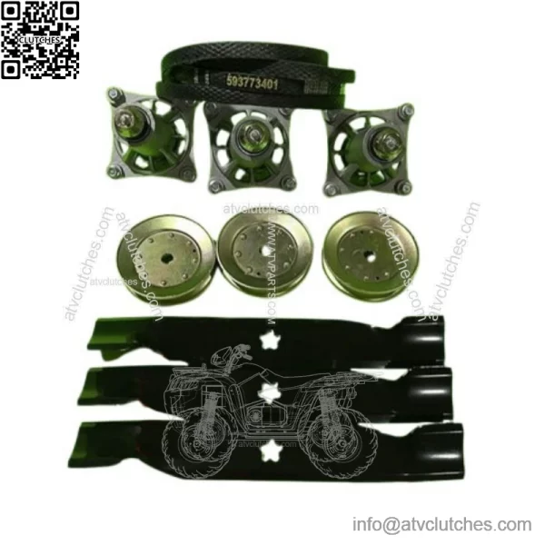 Husqvarna YTH24K48 48" Lawn Mower Deck Rebuild Kit Spindles Blades Belt Pulleys