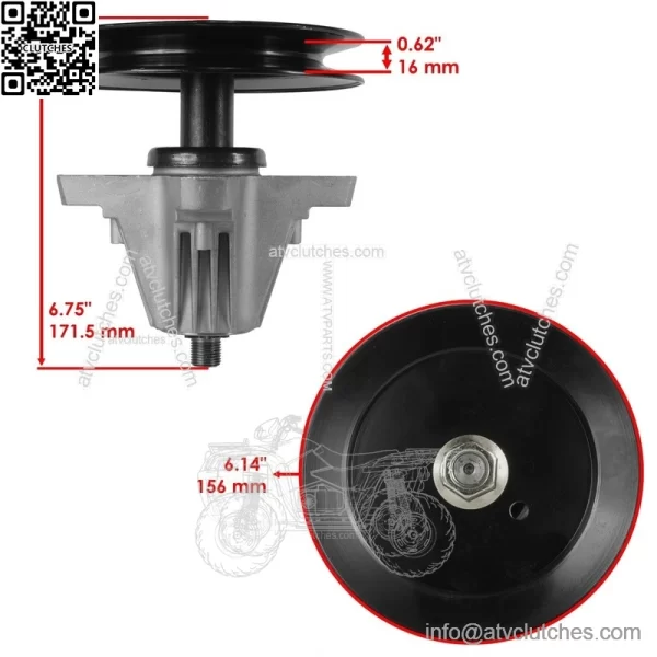 42" Deck Spindle Blade Belt Pulley Rebuild Kit for Cub Cadet LTX1040 42" Deck - Image 2