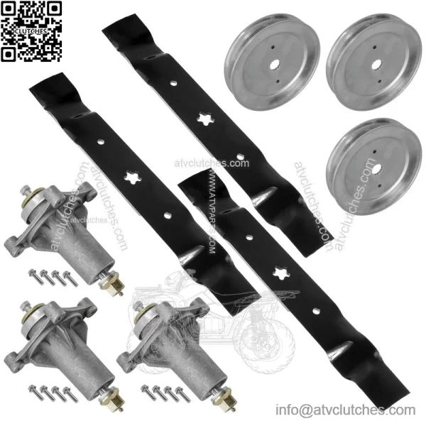 54" Deck Spindle with Pulley & Blade for Dixon D26BH54 960460013 532129861 - Image 5
