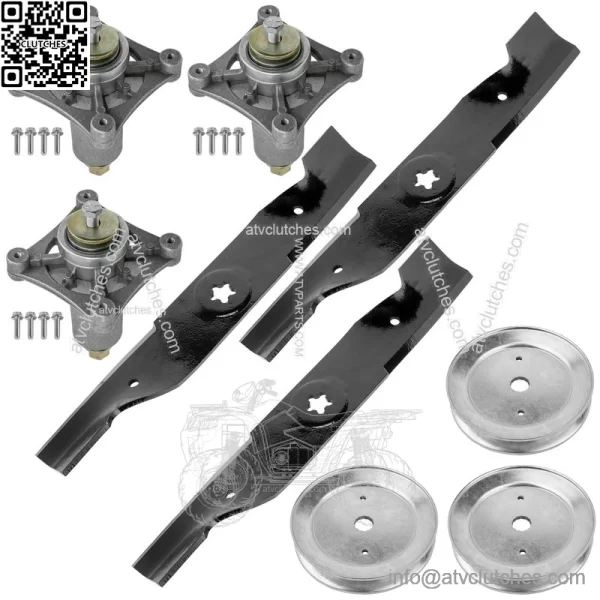 48" Deck Spindle & Pulley Blade for Husqvarna TS148X YT21548 YTH24K48 YTA24V48