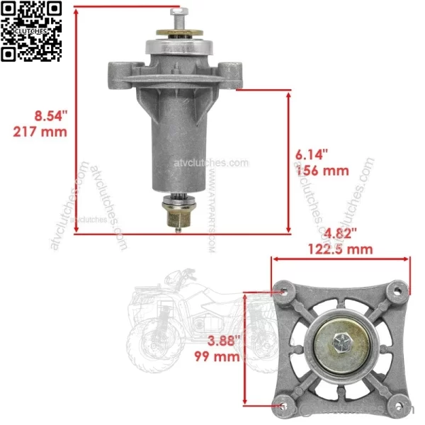 48" Deck Spindle & Pulley Blade for Husqvarna TS148X YT21548 YTH24K48 YTA24V48 - Image 2