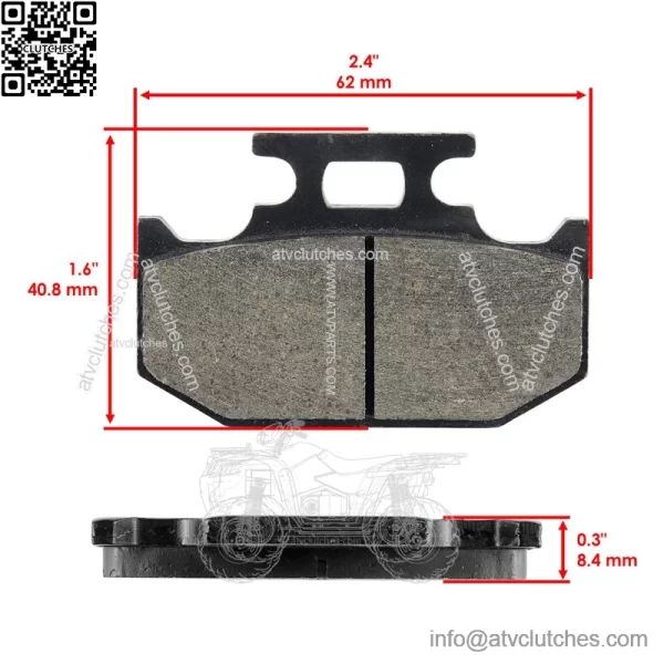 Brake Pads For Yamaha 5B4-25806-01-00  5B4-W0046-00-00  5B4-25806-00-00 - Image 2