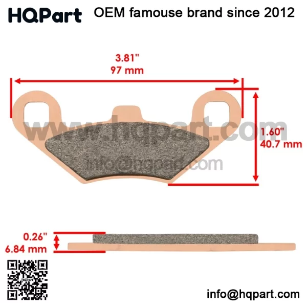 Polaris crambler 00 X4 998-2004 ront/Rear rake ads - Image 2