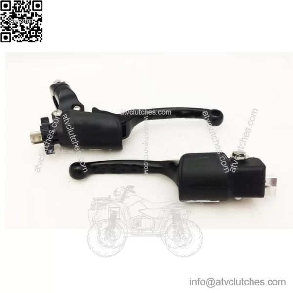 Black F3 Unbreakable Brake + Clutch Levers Kit Yamaha Raptor 700 YFZ450R - Image 4