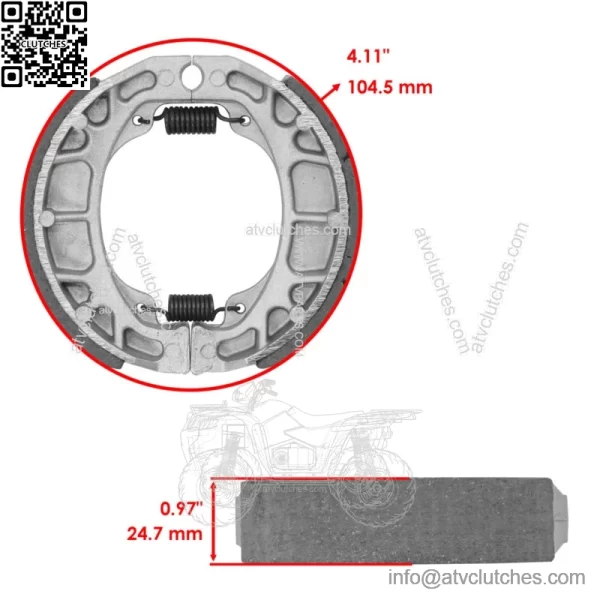 Front or Rear  Brake Shoes for Honda 45120-968-681 06450-178-932 06450-178-932 (For: Honda CT110) - Image 2