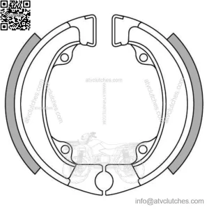 Rear Brake Shoes for Honda QR50 1983-1990