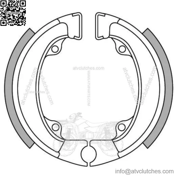 Rear Brake Shoes for Honda QR50 1983-1990