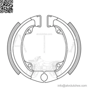 Rear Brake Shoes Fit HONDA QR50 1983 1984 1985 1986 1987 1988 1989 1990 S4S