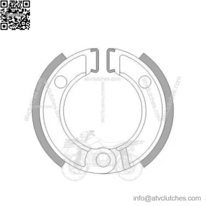 Front Brake Shoes Fit HONDA QR50 1991 1992 1993 1994 1995 1996 1997 1998 S4S