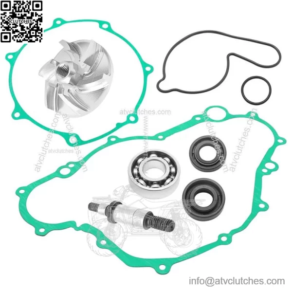Water Pump Rebuild Kit for Yamaha YFZ450 2004-2013 Impeller Bearing Shaft Gasket - Image 3