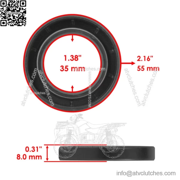 Pump Oil Seal For Sea-Doo Sportster 1800 98-2000 / Challenger 1800 97- 99 - Image 2