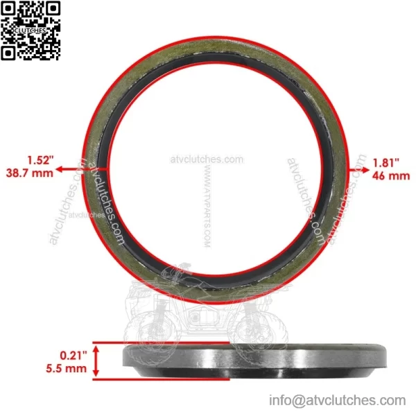 0830-189 Drum Shaft Seal For Arctic Cat Prowler 550 650 700 1000 - Image 2