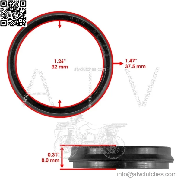 Swing Arm Oil Seal For Yamaha Big Wheel 200 BW200 1985-1988 / RD200 1974-1976 - Image 2