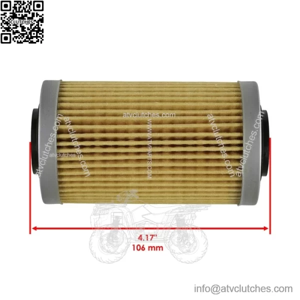 Oil Filter w/ O-Rings For Sea-Doo GTI SE 130 / GTI SE 155 08-15 / GTX 155 08-17 - Image 2