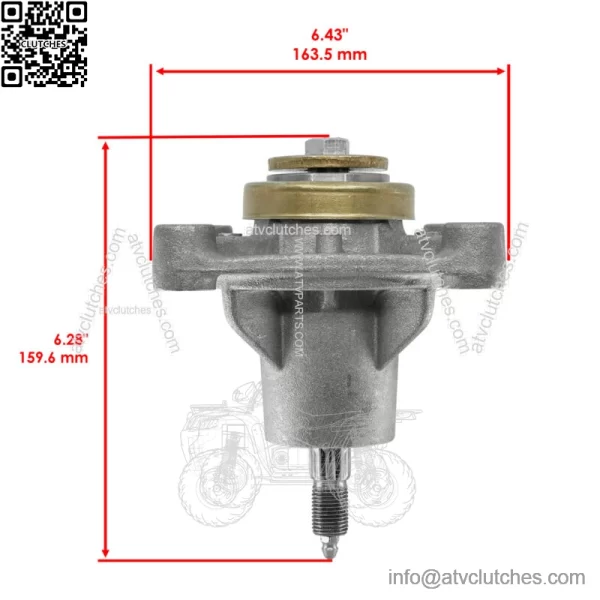 604214 603988 52" Deck Spindle & Pulley For Hustller Raptor Limited Raptor EX - Image 2