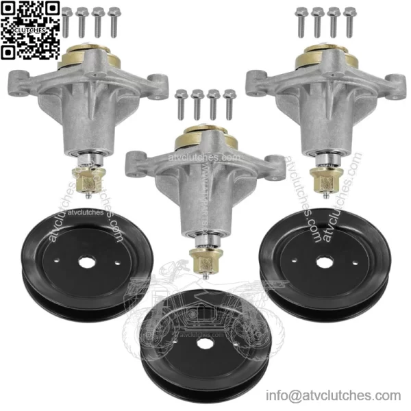 604214 603988 52" Deck Spindle & Pulley For Hustller Raptor Limited Raptor EX - Image 5
