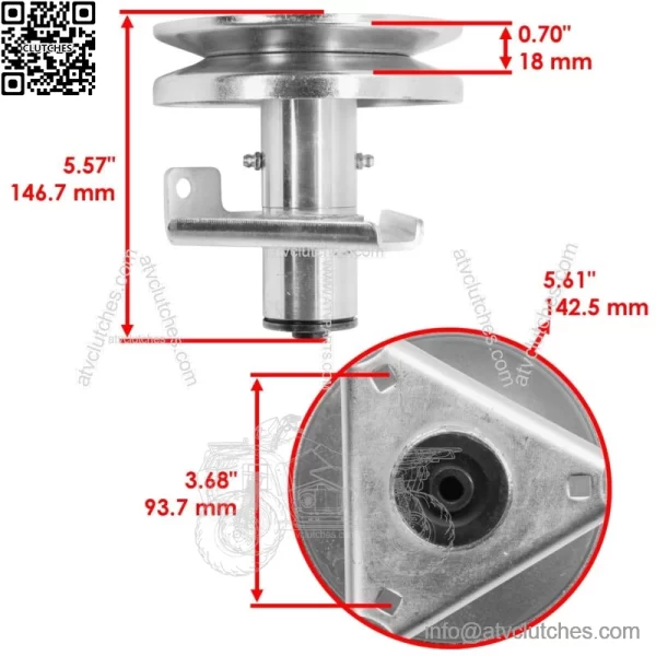 42" Deck Spindle for John Deere SABRE 1742GS 1742HS / Scotts S1642 S1742 - Image 2
