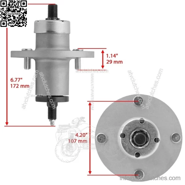 AM137483 M155979 48" Deck Spindle & Pulleys For John Deere Z245 Z255 Z355E - Image 2
