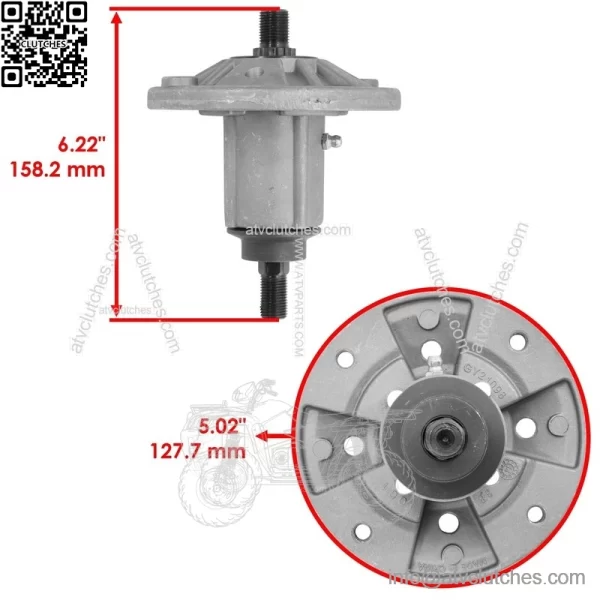 Deck Spindle & Pulley for John Deere 190C D170 E180 G110 LA150 LA175 S180 54" - Image 2