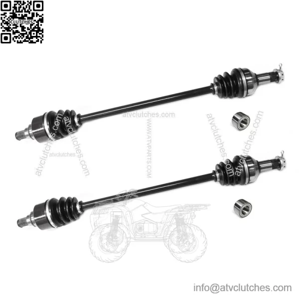 Set of Front Axles & Wheel Bearings for Arctic Cat Wildcat 1000 12-15
