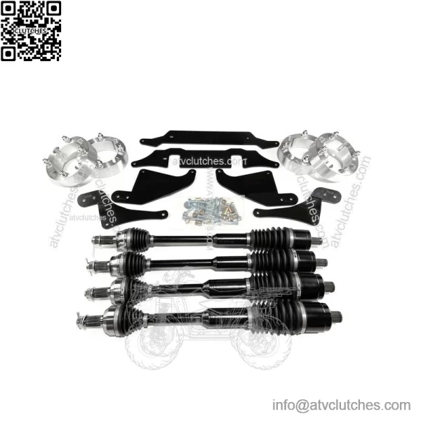 Axles 2" Lift Set with Wheel Spacers for Polaris RZR S 900 & S 1000
