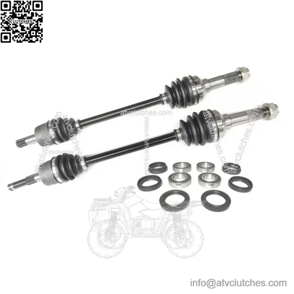 Set of Front Axles & Wheel Bearing Kits for Yamaha Rhino 450 / 660 04-09