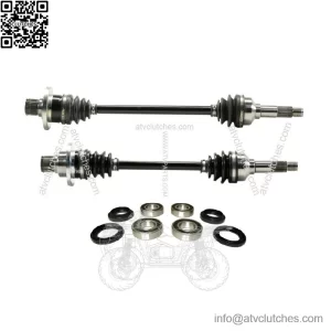 Pair of Rear Axles with Bearings for Yamaha Rhino 700 2008-2013