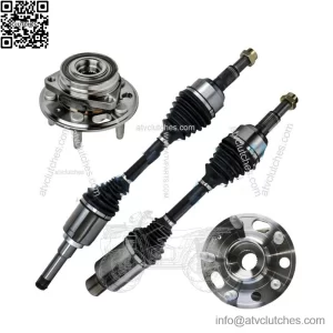 FRONT CV Axle Shaft + Wheel Hub Bearing for 10-16 Chevy Equinox GMC Terrain 2.4L